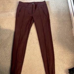 Burgundy, straight leg capris LOFT